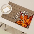 thumbnail image 5 of Fasiaou Fall Placemats, 12 x 18 Inch, Printed Thanksgiving Maple Leaf Linen Table Mats, Seasonal Autumn Holiday Table Decorations for Kitchen, Dining, Party Decor, 5 of 5