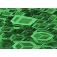 thumbnail image 1 of Ahgly Tapis Rectangulaire Lavable en Machine Intérieur Vert Émeraude Profond, 2 Pieds x 4 Pieds, 1 of 7