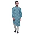 thumbnail image 2 of Atasi Kurta Décontractée Imprimée à Col Mandarin Chemise Ethnique Longue Kurta Asymétrique, 2 of 6
