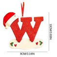 thumbnail image 2 of XZNGL Christmas Little Red Hat Letter Pendant DIY Writable Name 26 Letter Pendant 5PCS, 2 of 8