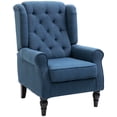 thumbnail image 1 of HOMCOM Button-Tufted Accent Chair with Wing Back Rounded Arms, 1 of 10