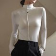 thumbnail image 3 of AherBiu Chandails à Manches Longues pour Femmes Couche de Base sous-Maillots Col Roulé Coupe Ajustée T-Shirts Blouse, 3 of 7