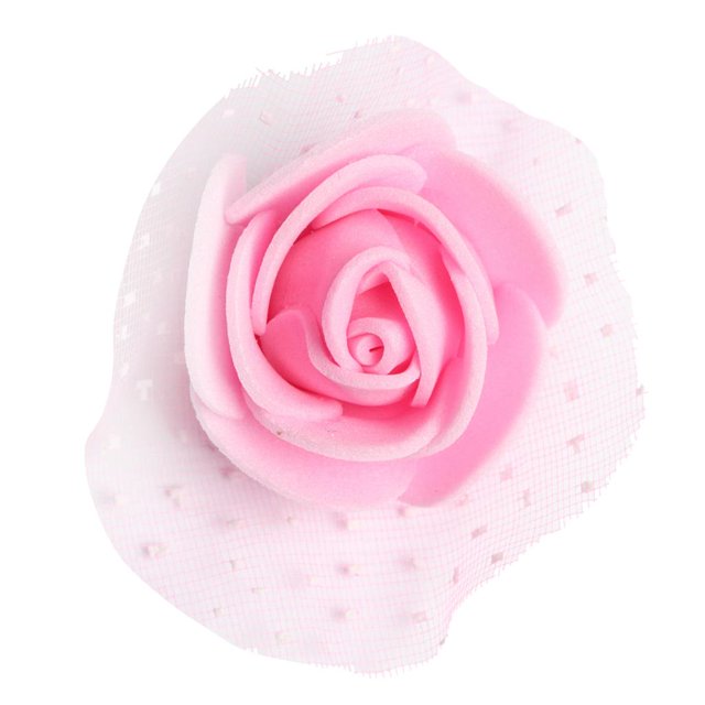 GUOOL Lot de 100 Roses Artificielles Bricolage Mariage Bouquets de la Saint-Valentin Serre-Tête Rose
