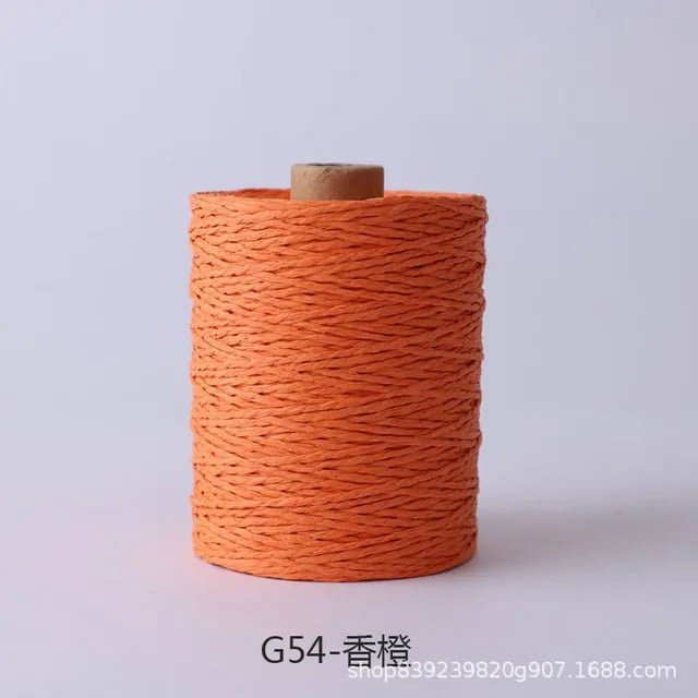 280 Meter Colorful Threads Natural Raffia Straw Yarn for Bag Handbag Cushion Basket Hat Knitting Material Crochet Yarn Handcraft