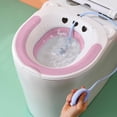thumbnail image 1 of Bassin de Bain Pliable et Rabattable pour s'Asseoir pour le Confort, Baignoire Portative pour Trempage des Hanches Compatible avec les Sièges de Toilette Standard (39x37 cm), Conception de Rangement Facile, 1 of 6