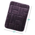 thumbnail image 2 of Clara Clark Bathroom Rugs, Velvet Memory Foam Bath Mat, Ultra Soft Non Slip and Absorbent - Tiled - Small - Purple, 2 of 6