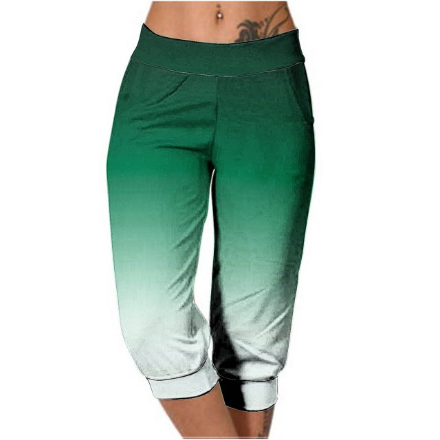 Yuyuzo Womens Capri Pants High Waisted Drawstring Sweatpants Running Gym Cropped Trousers with Pockets