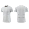 thumbnail image 3 of asjyhkr Mens Compression Shirts Short Sleeve Quick Drying Gym Athletic Base Layer Sport Undershirts, 3 of 5