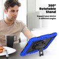 thumbnail image 4 of XYX For iPad Air 11 inch (2025 M3/2024 M2) Case, 360 Rotating Shockproof Cover with Stand, Screen Protector, Shoulder Strap, Blue, 4 of 7