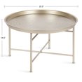 thumbnail image 2 of Kate and Laurel Table Basse Moderne Mahdavi au Design Unique et Sophistiqué, Argent, 2 of 8