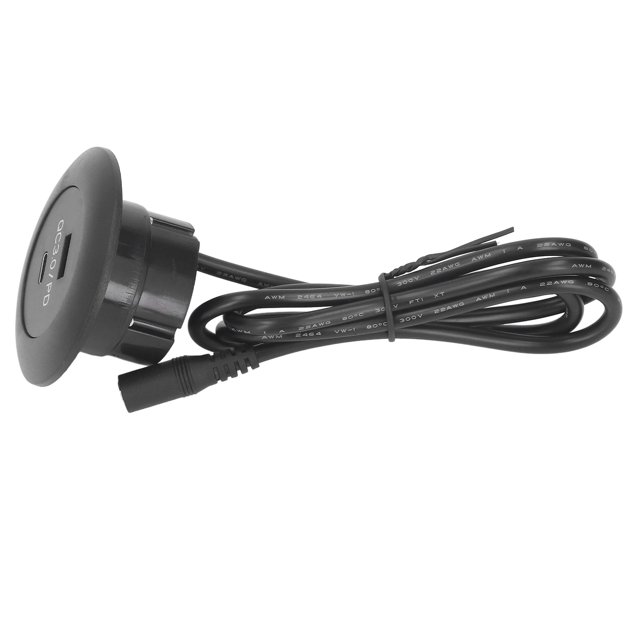 Desktop Charging Port, LED Backlight Charging Port Charging Protection Circuit QC3.0 Fast Charging For Office Black,White,Silver