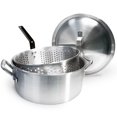 thumbnail image 1 of Bayou Classic Durable 14 Quart Aluminum Fry Pot and Removable Basket, Silver, 1 of 7
