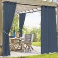 thumbnail image 1 of Aufmer 2 Pcs Waterproof Outdoor Window Screen Curtain, Transparent Polyester Shade for Terrace/Pavilion, 83.85x51.96in with Metal Hanging System, 1 of 6
