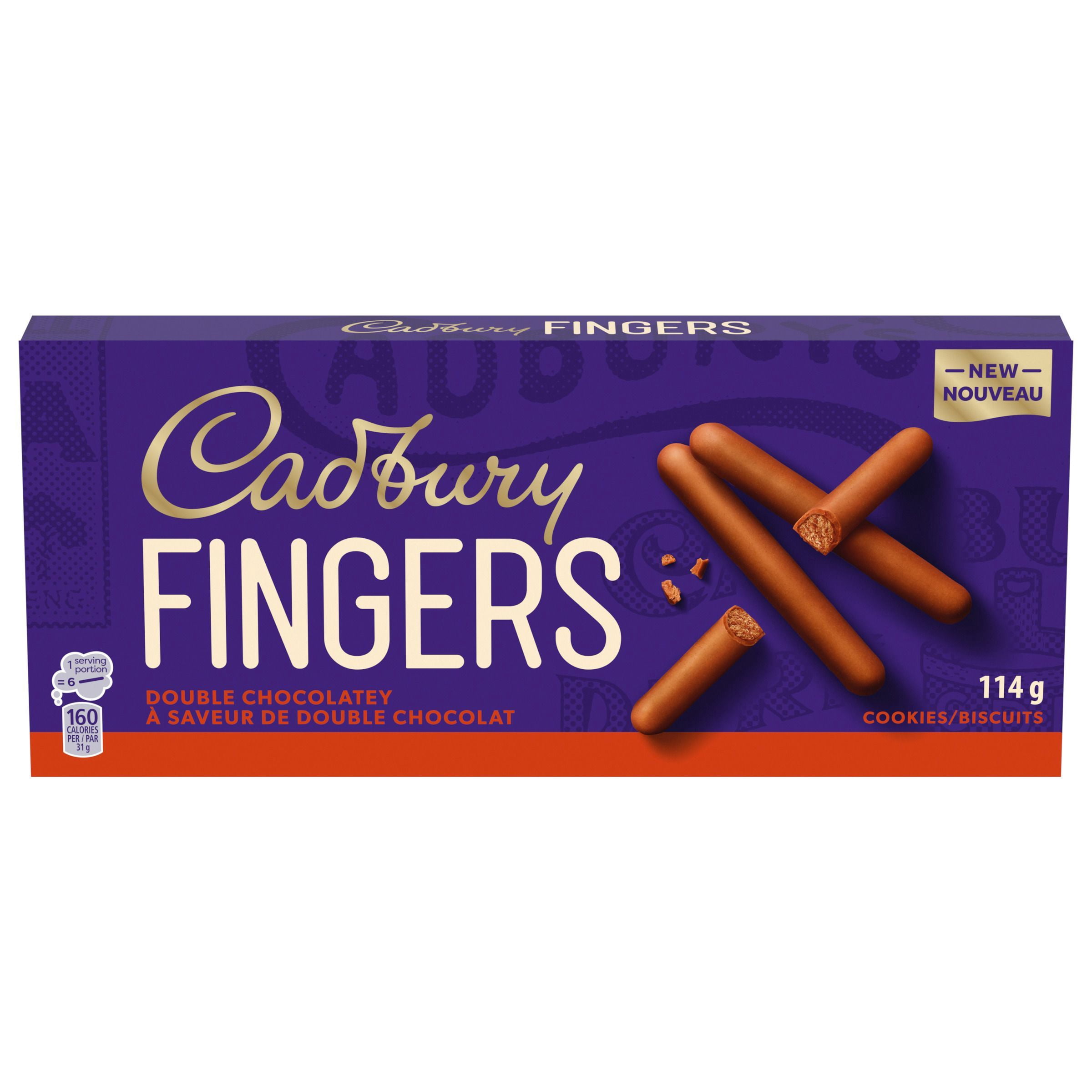 CADBURY FINGERS DOUBLE CHOCOLATEY, Chocolatey Cookie Biscuits, Sweet Treat, Decadent Snack