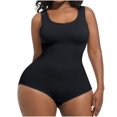 thumbnail image 1 of Dealovy Justaucorps pour Femmes Combinaison Sans Manches Col Rond Entraînement Sans Coutures Gaine 1 Pce Couche de Base Ensembles, 1 of 3