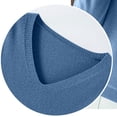 thumbnail image 4 of yoeyez Chandails Légers pour Femmes à Manches Longues Col Ras du Cou Chandail Uni Chandail Léger Doux Tricoté Hauts Bas d'Automne Bleu G, 4 of 5