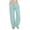Mint Green1, variant on Timegard Cotton Linen Pants for Women Elastic Waist Drawstring Fall Travel Casual Pants with Pockets