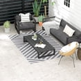 thumbnail image 1 of Tapis Extérieur Réversible pour VR, Tapis de Sol de Patio 6 Pieds x 9 Pieds, Gris et Crème, 1 of 10