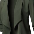 thumbnail image 3 of Hjcommed Womens Fashion Casual Solid Open Front Cardigan Long Sleeve Jacket Coat Green S, 3 of 5
