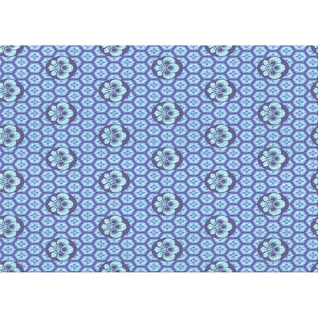 Ahgly Company Machine Washable Indoor Rectangle Transitional Tron Blue Area Rugs, 6' x 9'
