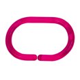 thumbnail image 2 of Clear Pink Plastic Shower Curtain Rings - Set of 12, 2 of 5