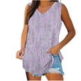 thumbnail image 1 of Birdeem Womens Print Tank Tops V-Neck Basic Casual Flowy Summer Sleeveless T-Shirt, 1 of 12