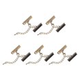 thumbnail image 1 of Unique Bargains 10Set Ribbon Crimp Clamp Ends Lobster Claw Clasps & Chain 25mm Bronze Tone for DIY, 1 of 7