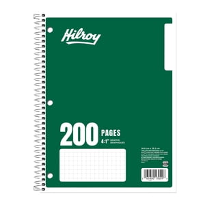Hilroy® Quad 4-1" 200pg Carnet de notes vert