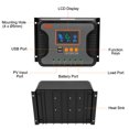 thumbnail image 3 of Riwcyla 80A Solar Power Controller PWM Battery Charging Controller ,48V Battery Solar Controller with BulkBoostFloat LCD Display /24V36V48V Auto Detection Dual 5V USB Output Controller, 3 of 6