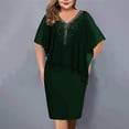 thumbnail image 1 of Meichang Robes Formelles pour Femmes Invitées de Mariage Robe Midi Grande Taille Robes en Chiffon Robe de Soirée Robe de Bal Élégante Robes à Col en V, 1 of 5