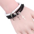 thumbnail image 4 of VONKY Unisex Cross Pendant Bracelets For Fashion Forward Individuals Lightweight Gift Yellow thread pine 1Set, 4 of 6