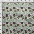 thumbnail image 4 of oneOone Viscose Jersey Light Green Fabric Floral Retro Craft Projects Decor Fabric Printed By The Yard 60 Inch Wide, 4 of 5
