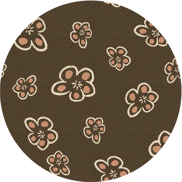 Ahgly Company Tapis d'Intérieur Lavables en Machine, Ronds de Nuit Transitionnel, Ronds de 8'