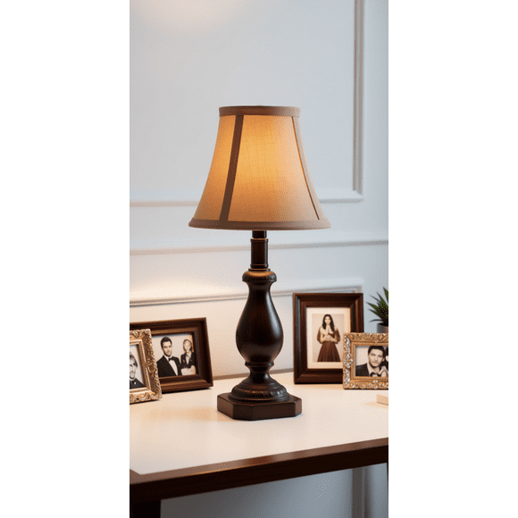Mainstays 14.5 inch Camel and Bronze Accent Lamp
