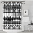 thumbnail image 1 of Mid Century Neutral Geometric Abstract (3) Shower Curtains Waterproof Shower Liner,Contemporary Chic Polyester Bathroom Curtain,bath curtain shower liners with plastic hook 72x72Inch, 1 of 4