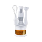 Brentwood 2 Speed Hand Blender and Food Processor with Balloon Whisk, Black