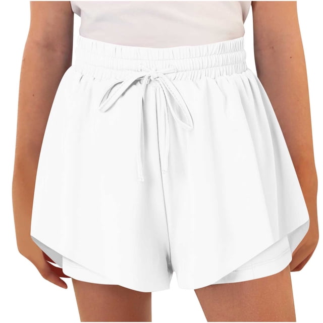 Tumotour Athletic Shorts For Teens Elastic Gym Running Biker Shorts For Teen 2-In-1 Running Active Workout Shorts