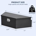 thumbnail image 3 of Trailer Tongue Box, 39 Inch Trailer Tool Box, Aluminum Diamond Plate Tongue Box, Waterproof Tool Storage Box for Trailer Tongue, Truck Storage with Lock Trailer Box, 3 of 9