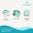 thumbnail image 3 of Ostrich The Heavy-Duty Backpacker Portable Reclining Beach Chair with Face Hole, Teal, 3 of 12