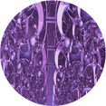 thumbnail image 1 of Ahgly Company Tapis de Zone Rond Transitionnel Violet pour Intérieur Lavable à la Machine, 3 Pieds Rond, 1 of 7