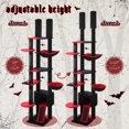 thumbnail image 3 of PAWZ Road 90.5-100.4" Floor to Ceiling Cat Tree Tower Adjustable Cat Tree for Cats Scratching Black, 3 of 8