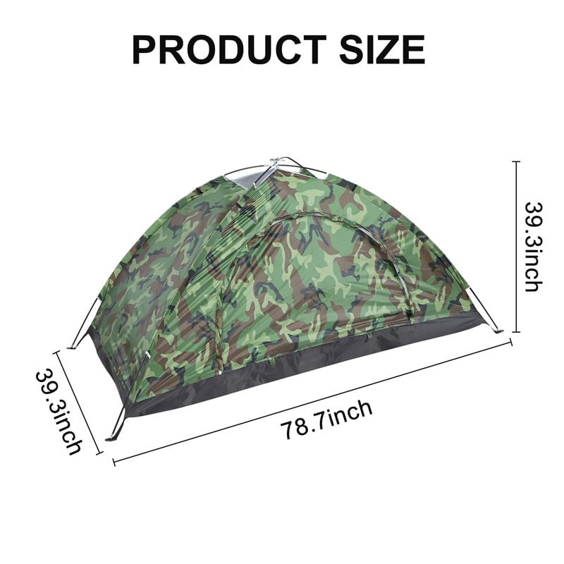 1 Person Portable Outdoor Camping Tent Outdoor Hiking Travel Camouflage Camping Napping Tent,1 * Tent 1 * Accessory set,Camouflage