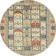 thumbnail image 1 of Ahgly Company Tapis Rond Abstrait Khaki Or pour Intérieur, 6 Pieds Rond, 1 of 6