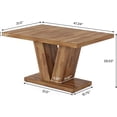 thumbnail image 2 of Tribesigns 47" Dining Table for 4, Wood Kitchen Dinner Table for Home, Dining Room, Walnut, 2 of 5