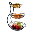 thumbnail image 4 of 2/ Modern Fruit Basket Stand Metal Wire Vegetable Holder Rack Countertop Black 3 Tier, 4 of 7