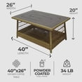 thumbnail image 2 of Four Seasons Courtyard Positano 40" x 26" Wicker Coffee Table, Brown, 2 of 8