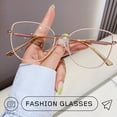 thumbnail image 4 of Lunettes Œil de Chat Monture en Métal Lunettes de Mode pour Femmes✨ Bleu e Anti U5G3, 4 of 8
