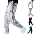 thumbnail image 1 of Styesk Men's Pants Men's Solid Color Leisure Motion Easy Shut Up Sweatpants Add Fertilizer Enlarge Trousers, 1 of 4