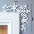 thumbnail image 2 of Snowman Snowflake Door Corner Sign Chic Door Corner Decor Frame Sign for Home Inside Fireplace Decoration, 2 of 5