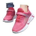 thumbnail image 3 of REDARER Kids' Breathable Mesh Sneakers - Lightweight Running Shoes with Color Block for Playground & Summer Activities,Color:Q13 Hot Pink,Size:7-8 Years, 3 of 9